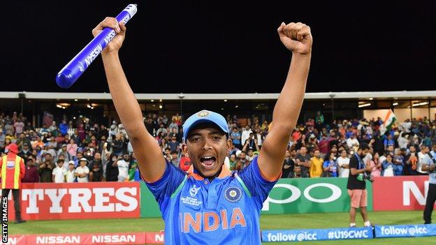 Shaw captained India to victory in the Under-19 World Cup earlier this year