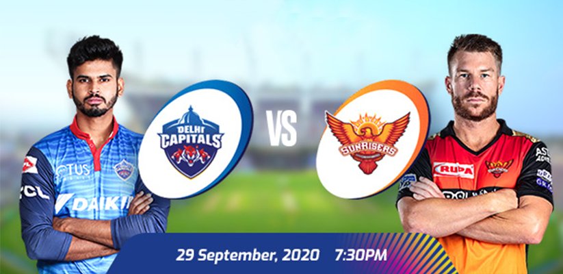 IPL 2020 DC vs SRH Prediction
